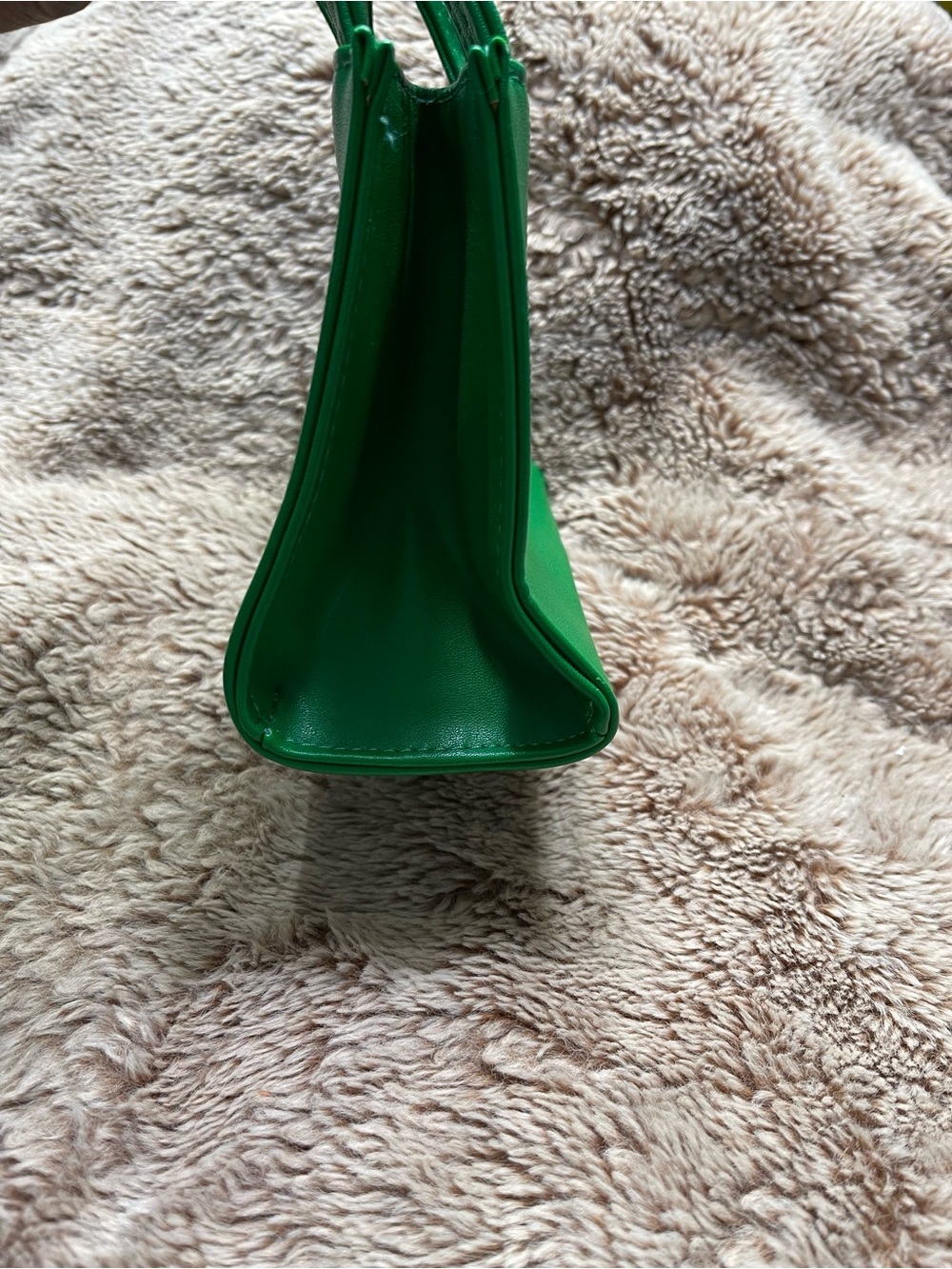 Telfar Mini Tote in Bright Green with Raised Logo - Picture 6 of 8